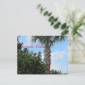 Kemah, Texas-Tropical Palm Briefkaart (Staand voorkant)