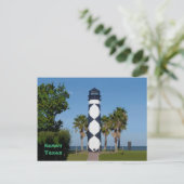 Kemah, TX Lighthouse briefkaart - aangepast (Staand voorkant)