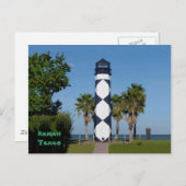 Kemah, TX Lighthouse briefkaart - aangepast (Voorkant / Achterkant)