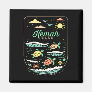 Kemah Tx Schattige strandvakantie Zeeschildpadlief Magneet