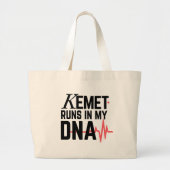 Kemet Runs in My DNA |  Grote Tote Bag (Voorkant)