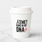 Kemet Runs in My DNA |  Papieren Bekers (Achterkant)