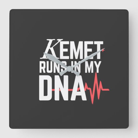 Kemet zit in mijn DNA | Vierkante Klok (Voorkant)