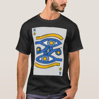 Kemetism Play Card Black Egyptian Eye of Horus Mel T-shirt