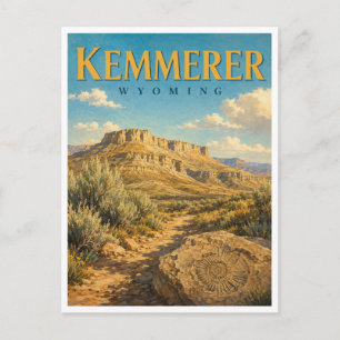 Kemmerer Wyoming Fossil Butte GeoSaga Briefkaart