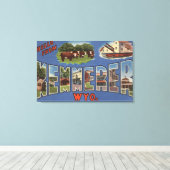 Kemmerer, Wyoming - Grote Letter-scènes Canvas Afdruk (Insitu (Houten vloer))