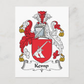 Kemp Family Crest Briefkaart (Voorkant)
