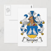Kemper Family Crest Briefkaart (Voorkant / Achterkant)