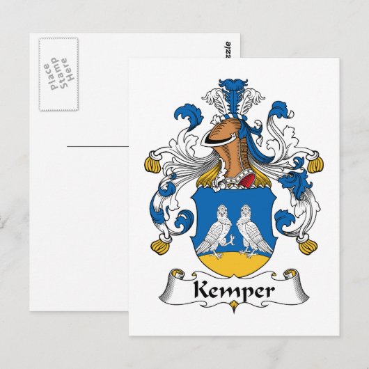 Kemper Family Crest Briefkaart (Voorkant / Achterkant)