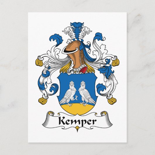 Kemper Family Crest Briefkaart (Voorkant)
