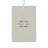 Kemper Militaire School & College Dubbelzijdig Luchtverfrisser (Achterkant)