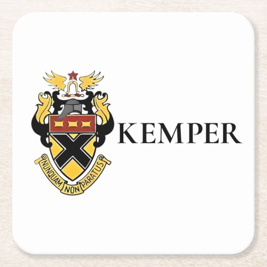 Kemper Militaire School en College Kartonnen Onderzetters (Voorkant)