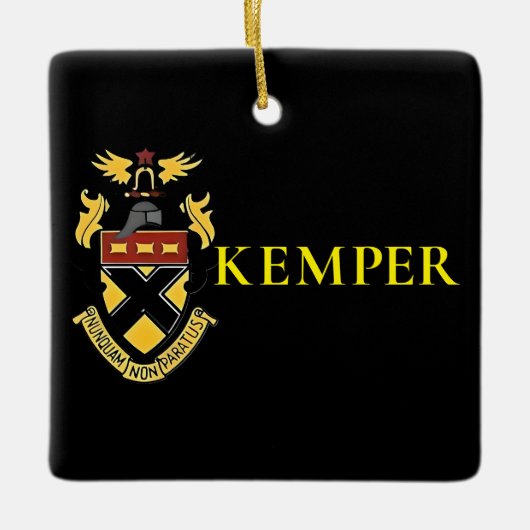 Kemper Militaire School en College Keramisch Ornament (Voorkant)