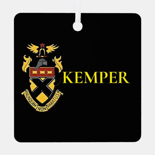 Kemper Militaire School en College Metalen Ornament (Achterkant)