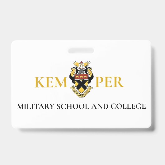 Kemper Military School and College Badge (Voorzijde)
