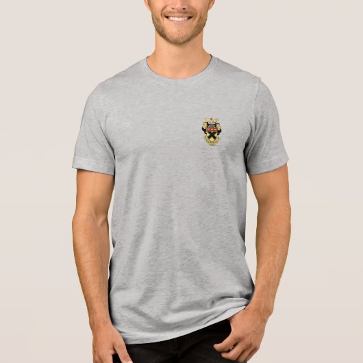 Kemper Small Crest Bella+Canvas Tee Tri-Blend Shirt (Voorkant)