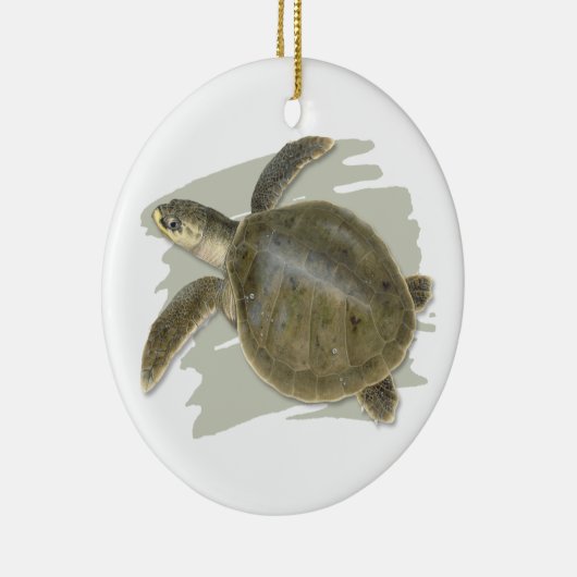 Kemp's Ridley Zee Turtle Ceramic Ornament (Rechts)
