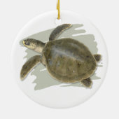 Kemp's Ridley Zee Turtle Ceramic Ornament (Achterkant)