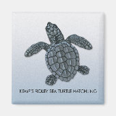 Kemp's Ridley Zee Turtle Hatchling Magnet (Voorkant)