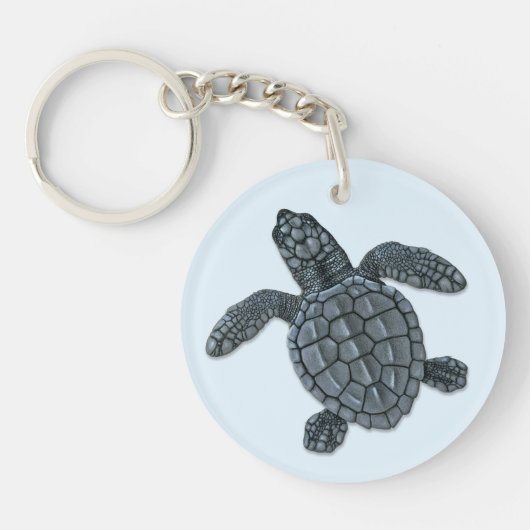 Kemp's Ridley Zee Turtle Hatchling Sleutelhanger (Voorkant)