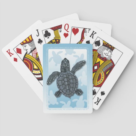 Kemp's Ridley Zee Turtle Plays Pokerkaarten (Achterkant)