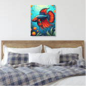 Kempvis Canvas Afdruk (Insitu (Slaapkamer))