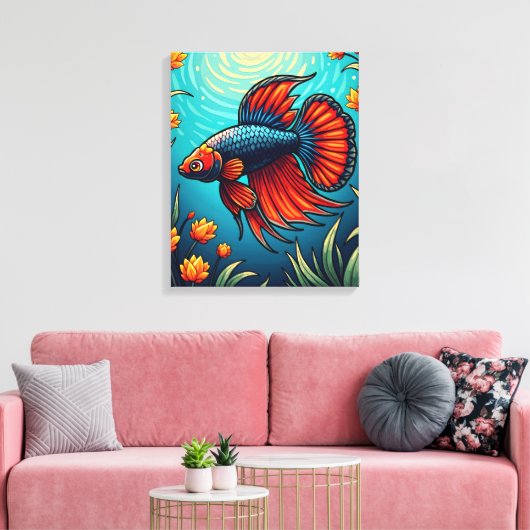 Kempvis Canvas Afdruk (Insitu (Woonkamer))