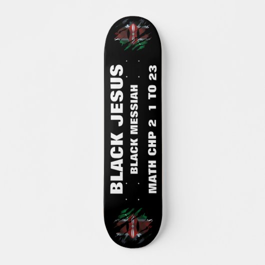 KEMYA JESUS IS BLACK. DA Skateboard (Voorkant)