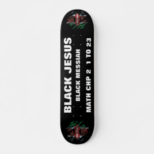 KEMYA JESUS IS ZWART. DA-skateboard Persoonlijk Skateboard