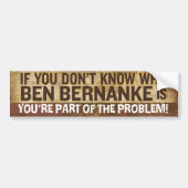 Ken Bernanke Bumpersticker niet (Voorkant)