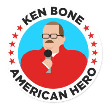 Ken Bone American Hero Stickers (rond)