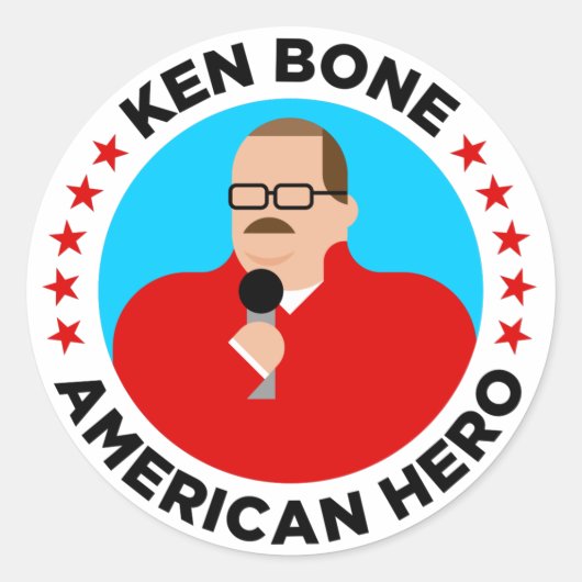 Ken Bone American Hero Stickers (rond) (Voorkant)