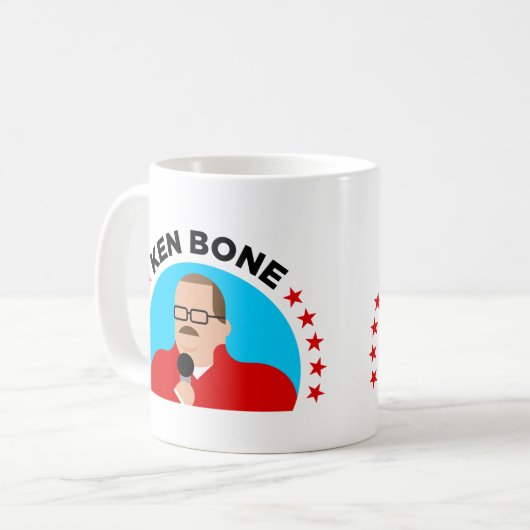 Ken Bone Coffee Mok: "KEN BONE" Koffiemok (Voorkant links)