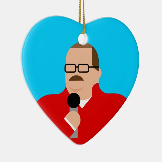 Ken Bone Kerstornament Heart Keramisch Ornament (Rechts)