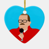 Ken Bone Kerstornament Heart Keramisch Ornament (Voorkant)