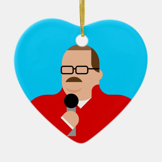Ken Bone Kerstornament Heart Keramisch Ornament (Voorkant)