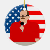 Ken Bone-kerstversiering: Amerikaanse vlag Keramisch Ornament (Achterkant)