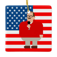 Ken Bone-kerstversiering: Amerikaanse vlag