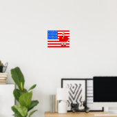 Ken Bone Poster: Amerikaanse vlag Poster (Thuiskantoor)
