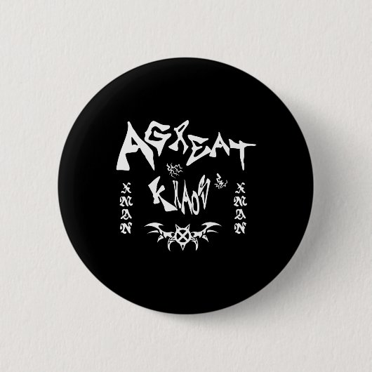 Ken Carson Merch Design AGC Ronde Button 5,7 Cm (Voorkant)