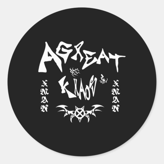 Ken Carson Merch Design AGC Ronde Sticker (Voorkant)