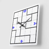 Ken® Clock met downloadbare puzzel Vierkante Klok (Hoek)