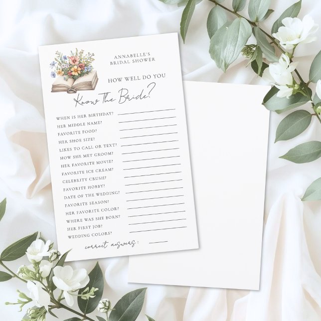 Ken de Bruid Boek Bruidsjurk Feestspel (Know The Bride Book Bridal Shower Game)