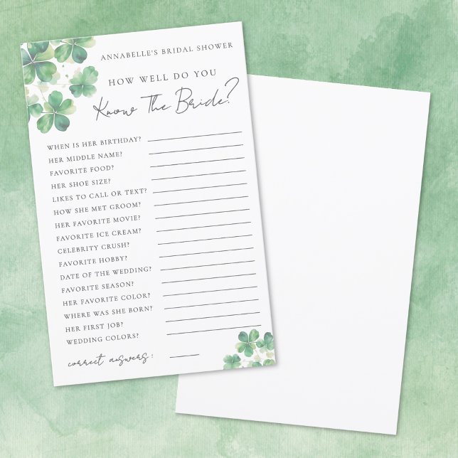 Ken de Bruid Shamrock Bruidsmeisjesfeestje (Knows The Bride Shamrock Bridal Shower)