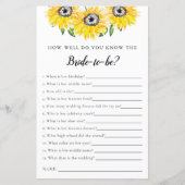 ken de bruid Vrijgezellenfeest Game Sunflower (Voorkant)