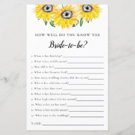 ken de bruid Vrijgezellenfeest Game Sunflower