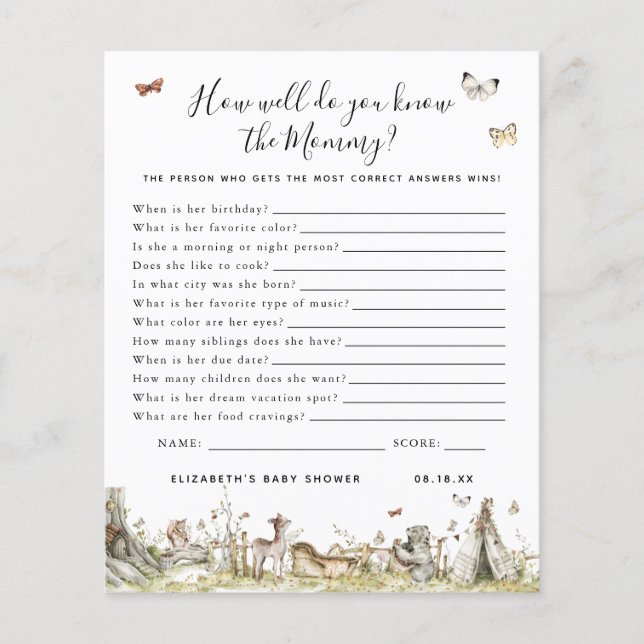 Ken de mama | Baby Shower Spel (Voorkant)