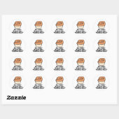 ken de muffinman ronde sticker (Vel)