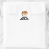 ken de muffinman ronde sticker (Tas)