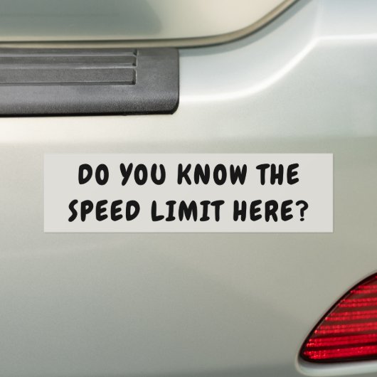Ken de snelheidsgrens hier bumpersticker (Op auto)